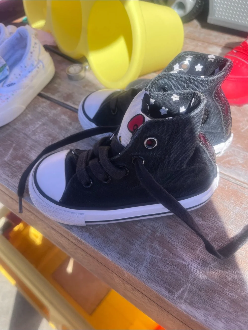 Converse Black Hello Kitty High-Top Kids Sneakers